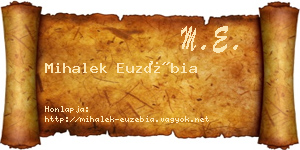 Mihalek Euzébia névjegykártya